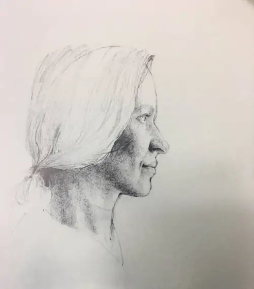 侧脸素描