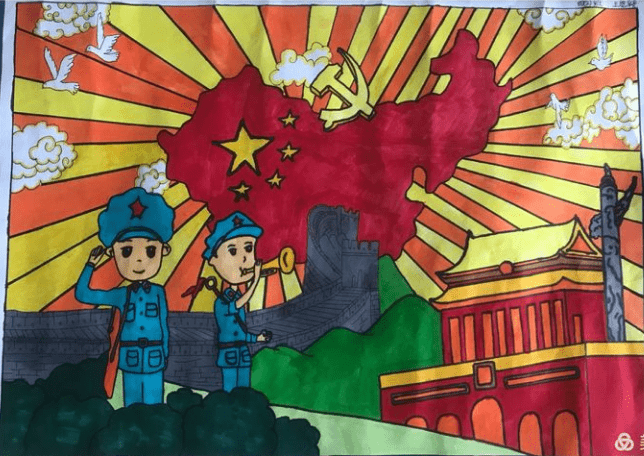 党史学习教育 | 五一路小学:童心向党 画笔传情