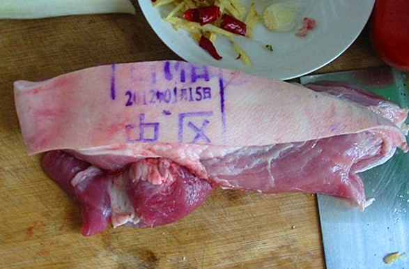 猪肉盖章的区别形状图图片