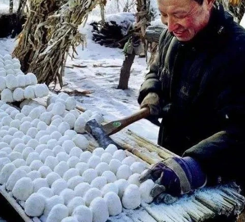 零下30度的東北集市變成什麼樣?天然的