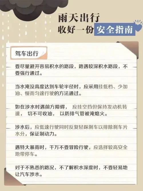 漢中最近暴雨天來臨，這份安全指南請帶好！