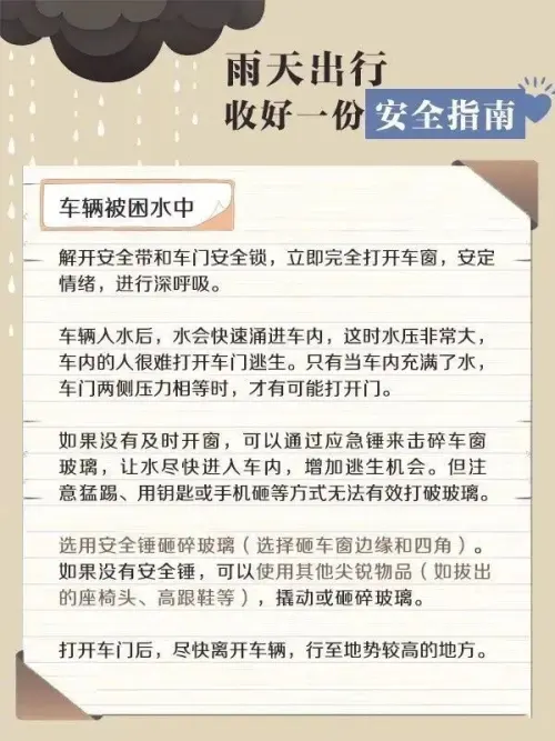 漢中最近暴雨天來臨，這份安全指南請帶好！